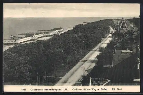 AK Brunshaupten i. M., Ostseebad, Östlicher Bülow-Weg und Bäder