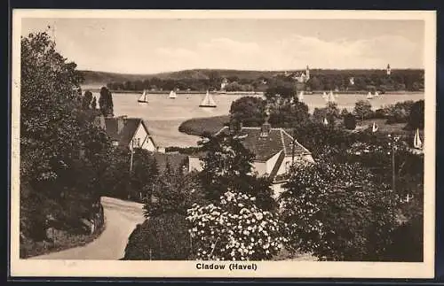 AK Berlin-Kladow, Segelboote auf der Havel