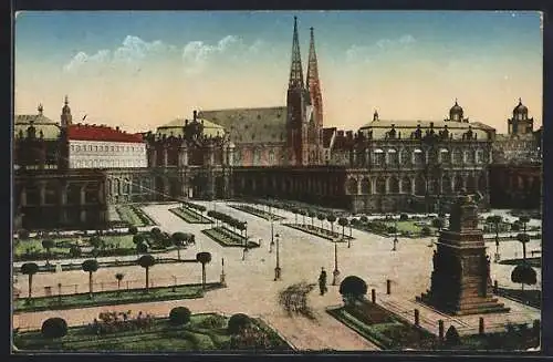 AK Dresden, Königlicher Zwinger mit Kirche