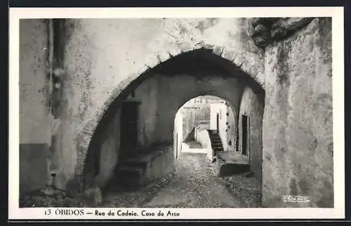 AK Óbidos, Rua de Cadeia, Casa de Arco