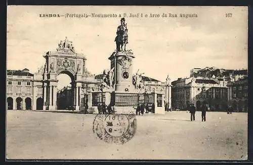 AK Lisboa, Monumento a D. José I e Arco da Rua Augusta