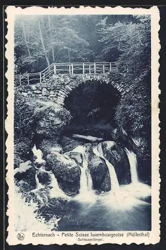 AK Echternach, Wasserfall im Müllerthal