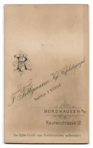 Fotografie F. Tellgmann, Nordhausen, Rautenstrasse 12, Porträt eines Paares