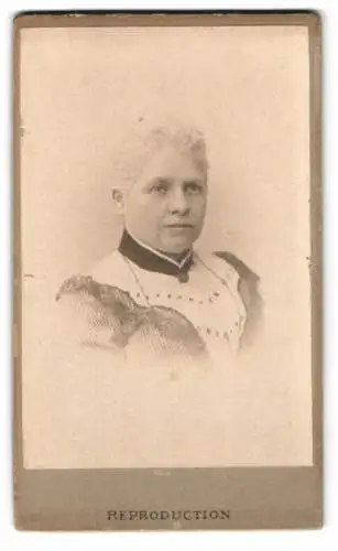 Fotografie Hahn`s Nachfl., Dresden, Ferdinandstrasse 11, Portrait einer älteren Dame in eleganter Kleidung