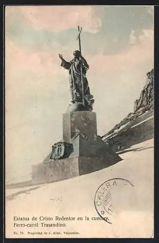 AK Chile, Estatua de Cristo Redentor en al cumbre, Ferro-carril Trasandino