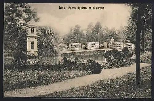 AK Lota, Puente de fierro en el parque