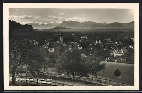 AK Dornbirn /Vorarlberg, Teilansicht mit Säntis