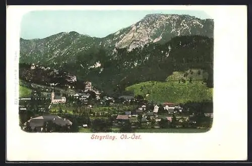 AK Steyrling /Ob.-Öst., Teilansicht mit Kirche