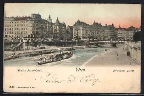 AK Wien, Franz Josef-Quai, Ferdinands-Brücke