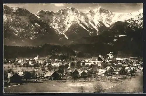 AK Bad Goisern, Teilansicht mit Bergen