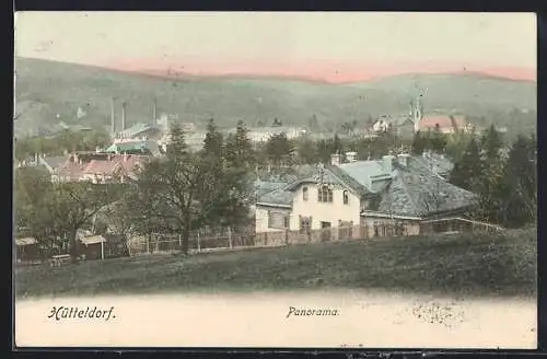 AK Hütteldorf, Panoramablick vom Berg aus