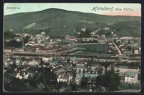 AK Wien, Hütteldorf, Panoramablick über die Ortschaft