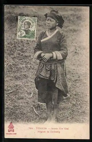 AK Tonkin, Jeune fille Giai, Région de Caobang