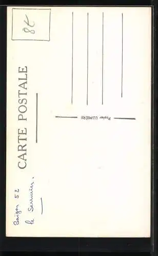 AK Saigon, Mann mit Holzwagen