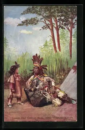 AK Iroquois Chief American Horse, Indianer-Häuptling