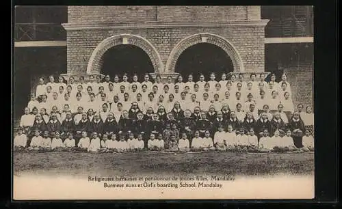 AK Mandalay, Burmese nuns et Girl`s boarding School, Religieuses birmanes et pensionnat de jeunes filles