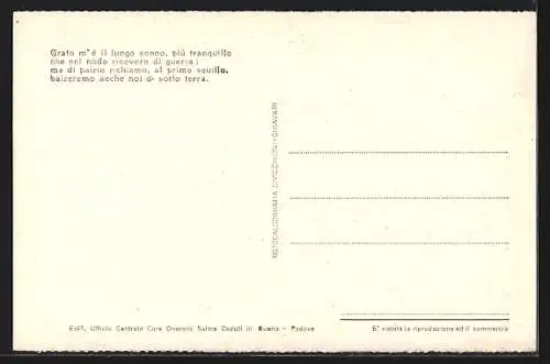 AK Redipuglia, Cimitero militare du redipuglia, Il ricovero di trincea