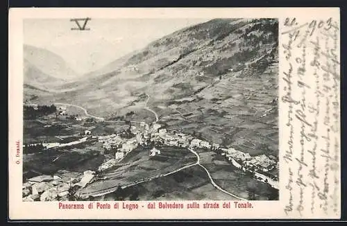 AK Ponte di Legno, dal Belvedere sulia strada del Tonale