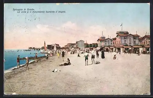 AK Grado, Spiaggia, le Ville e il movimento durante il bagno