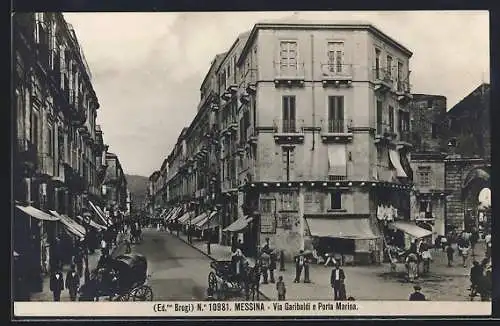 AK Messina, Via Garibaldi e Porta Marina