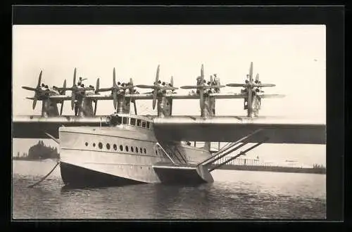 AK Das grosse Wasserflugzeug Dornier Do X vor Anker liegend