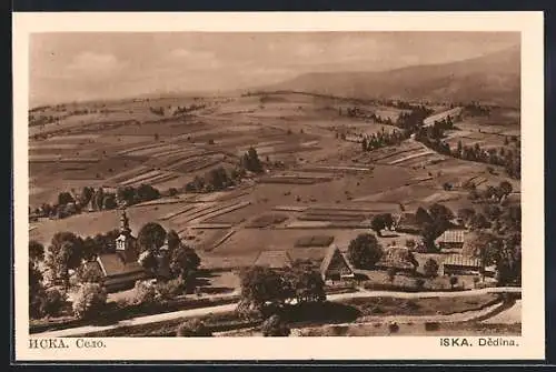 AK Iska / Dedina, Blick auf das Dorf