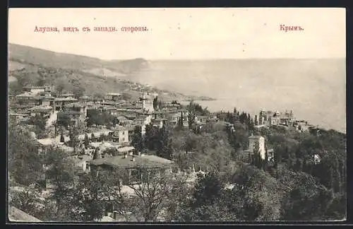 AK Aloupka /Crimée, Vue du côté-ouest
