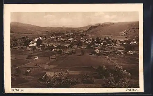AK Jasina, Ortsansicht aus der Vogelschau