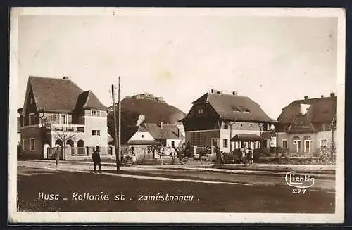 AK Hust / Chust, Kollonie st. zaméstnancu, Pferdekutsche