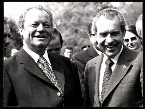 Fotografie Sven Simon, Bonn, Bundeskanzler Willy Brandt, US-Präsident Richard Nixon, USA-Reise 1973