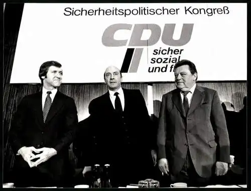 Fotografie Sven Simon, Bonn, Ministerpräsident Franz-Josef Strauss, US-Senator William S. Cohen, Dr. Manfred Wörner