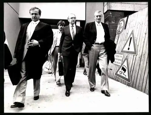 Fotografie Sven Simon, Bonn, Edmund Stoiber, Verhandlung Bahr gegen Strauss, Landgericht Bochum 1979