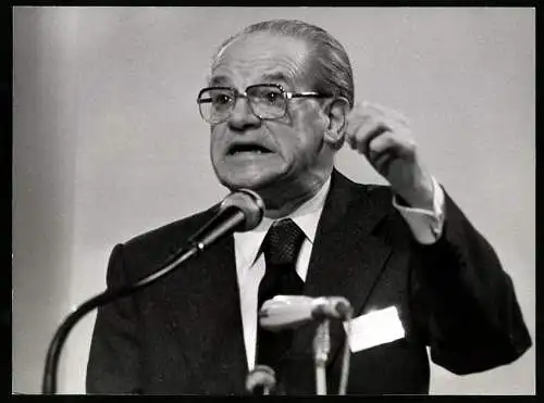 Fotografie Werek, Bonn, Herbert Wehner auf dem Sonderparteitag der SPD in Köln 1978