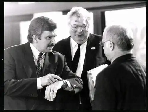 Fotografie Werek, Bonn, Wirtschaftsminister Jürgen Möllemann, Bundesarbeitsminister Norbert Blüm