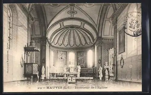 AK Mauves /L.-I., Interieur de l`Eglise