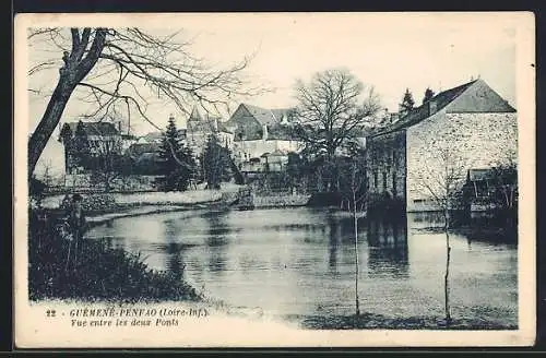 AK Guémené-Penfao /L.-Inf., Vue entre les deux Ponts