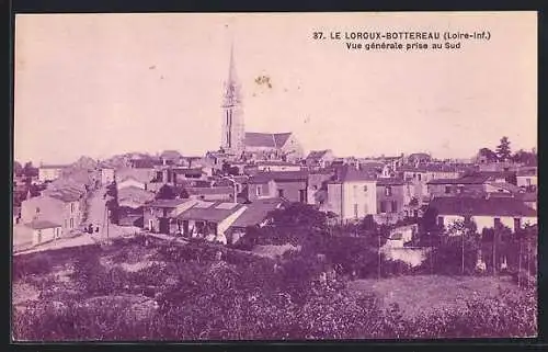 AK Le Loroux-Bottereau, Panorama mit Kirche