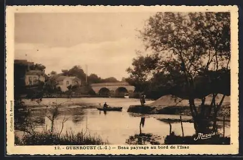 AK Guenrouet /L.-I., Beau paysage au bord de l`Isac