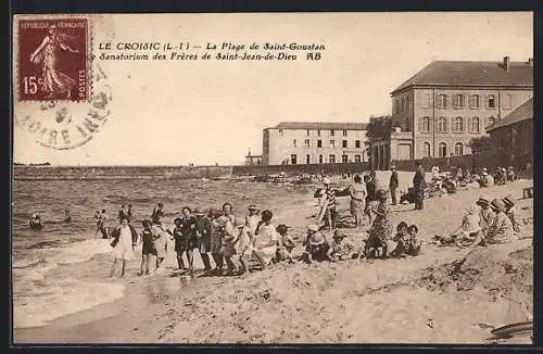 AK Le Croisic, La Plage de Saint-Goustan Sanatorium des Freres de Saint-Jean-de-Dieu