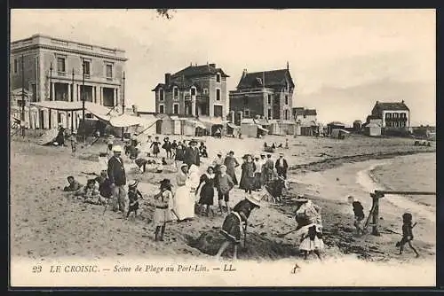 AK Le Croisic, Scene de Plage au Port-Lin