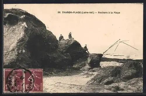 AK Tharon-Plage /Loire-Inf., Rochers a la Plage