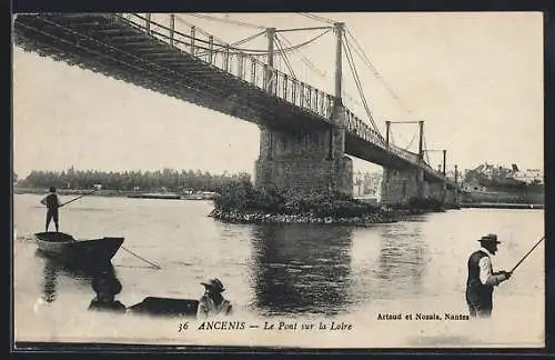 AK Ancenis, La Pont sur la Loire