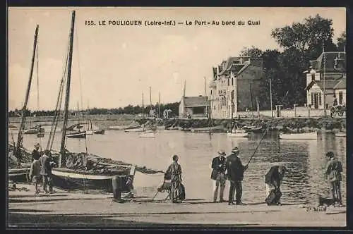 AK Le Pouliguen, Le Port - Au bord du Quai, Ortspartie