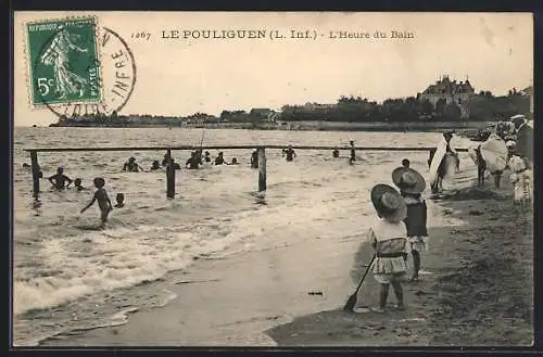 AK Le Pouliguen /L.-Inf., L`Heure du Bain