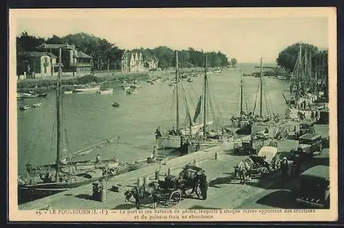 AK Le Pouliguen /L.-I., Le port et ses bateaux de pêche