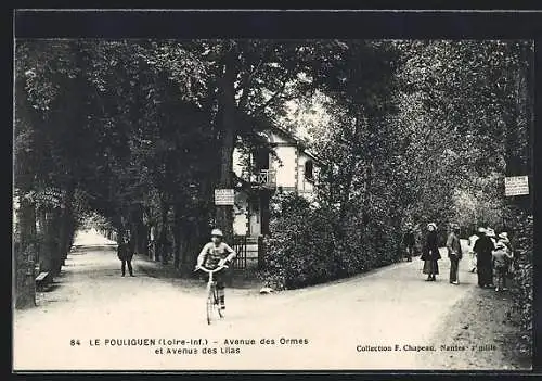 AK Le Pouliguen /Loire-Inf., Avenue des Ormes et Avenue des Lilas