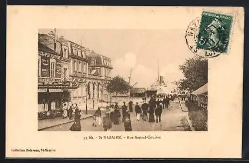 AK St-Nazaire, Rue Amiral-Courbet, Strassenpartie