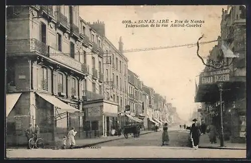 AK St-Nazaire, Rue de Nantes, Intersection de la rue Amiral-Courbet