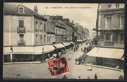 AK St-Nazaire, Place Carnot et rue de Nantes