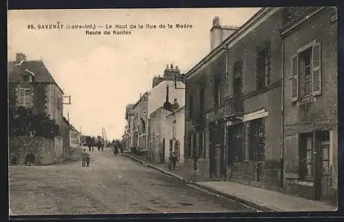 AK Savenay /Loire-Inf., Le Haut de la Rue de la Moere, Route de Nantes